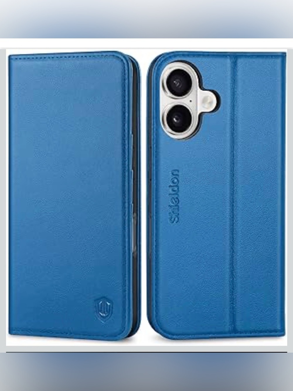 Genuine Leather Case For IPhone 17 Folio Wallet design RFID blocking 999-lb-1